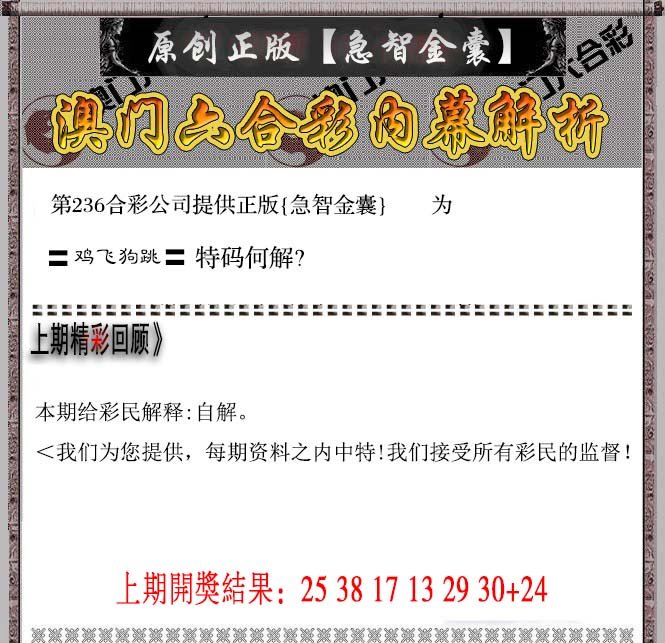 2024236期急智金囊