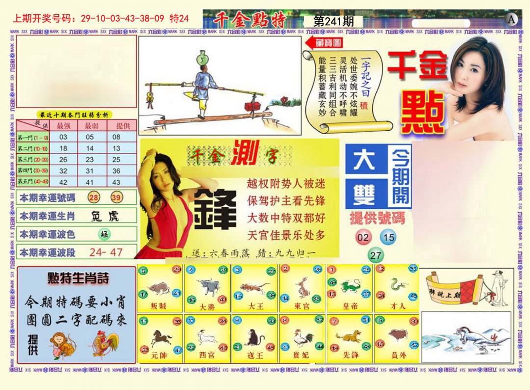 2024241期千金点特A