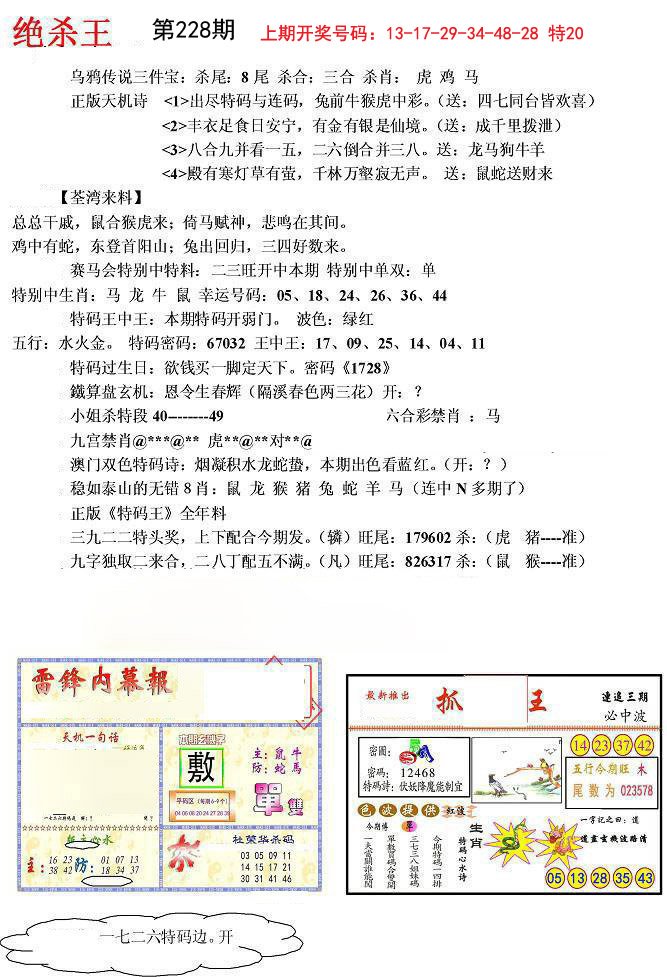 2024228期蓝天报(绝杀王)
