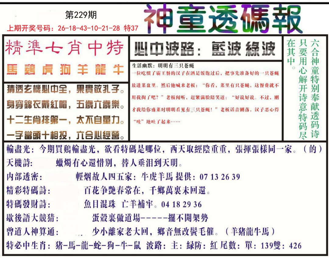 2024229期神童透码报