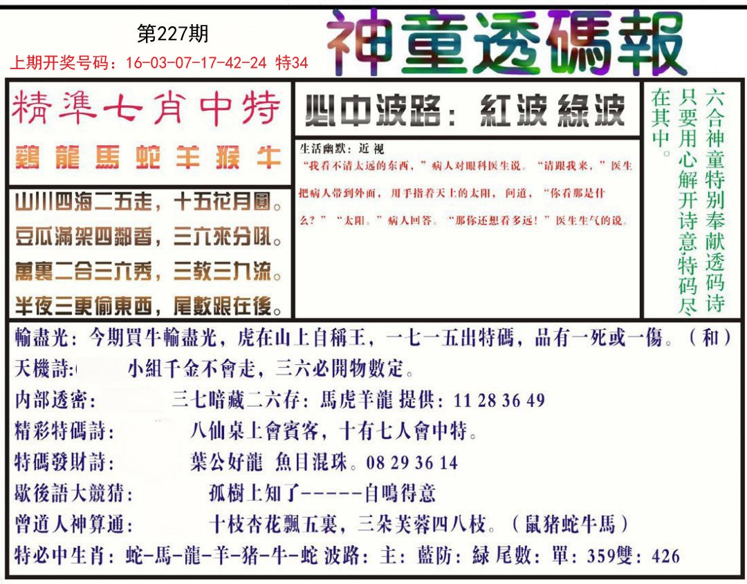 2024227期神童透码报