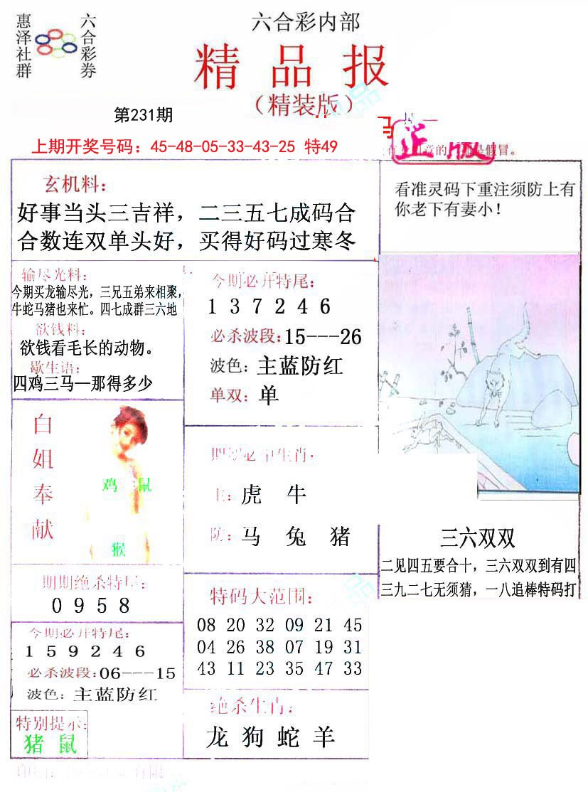 2024231期摇钱树