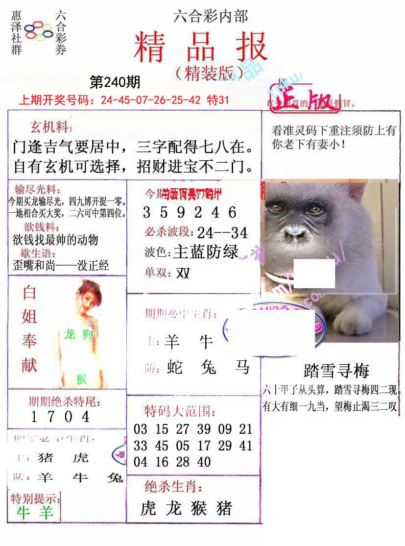 2024240期摇钱树