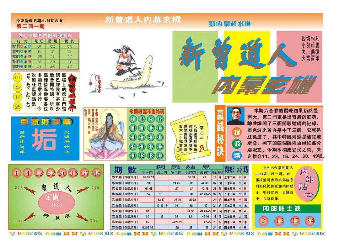 2024241期新曾道人内幕A