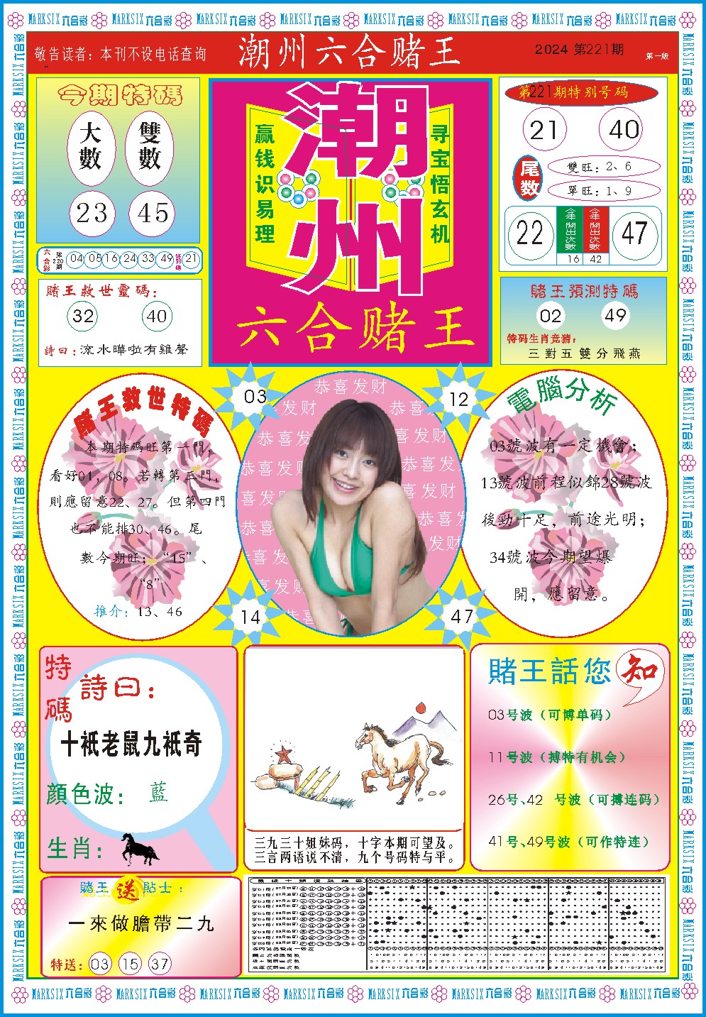 2024221期潮州六合赌王A