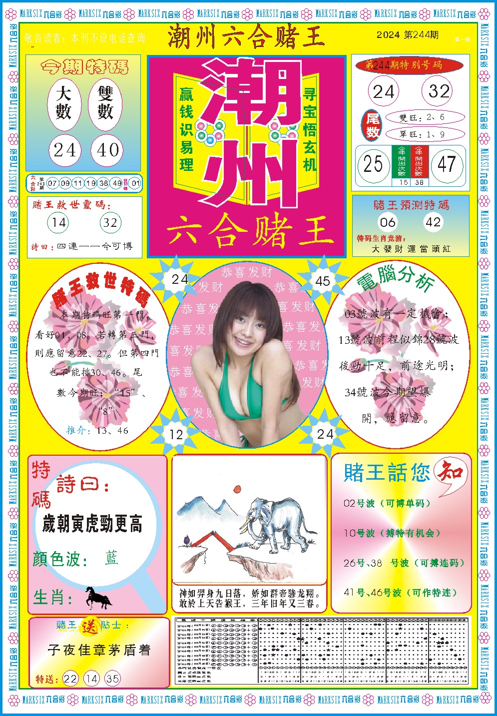 2024244期潮州六合赌王A
