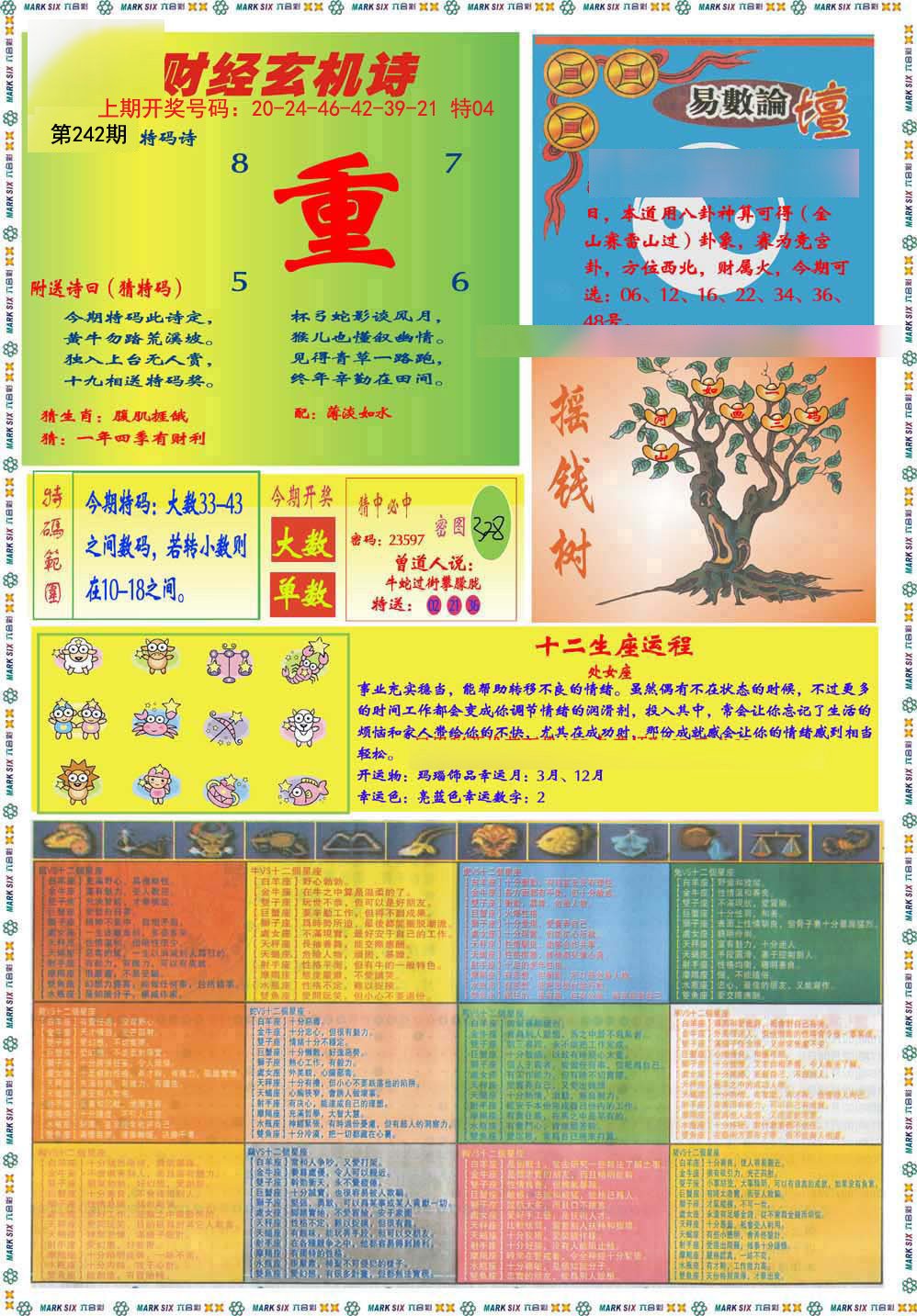2024242期九龍赌经B(推荐)