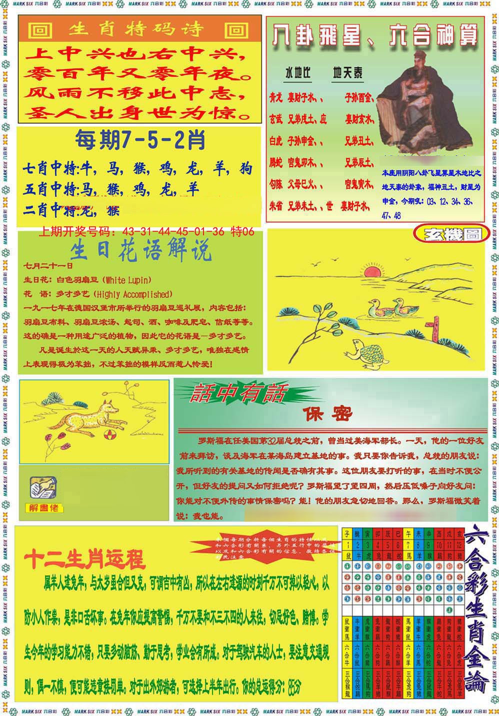 2024238期九龍马经B(推荐)