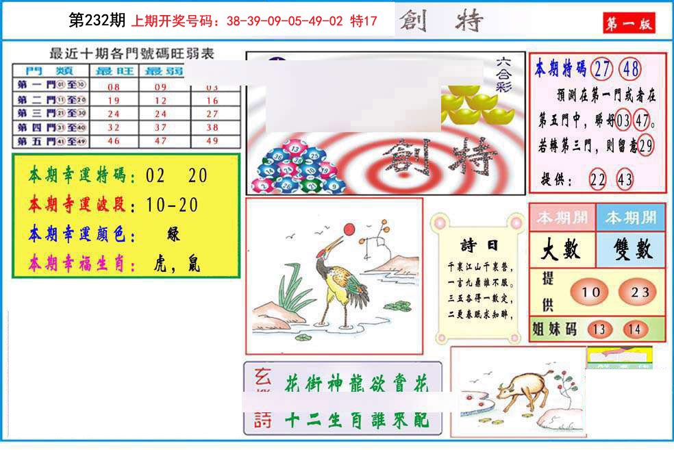 2024232期九龍创特A(推荐)