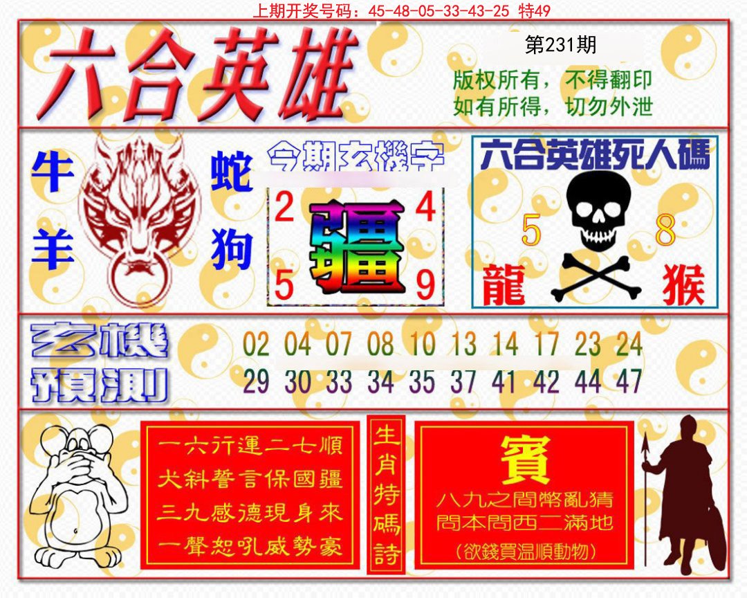 2024231期六合英雄