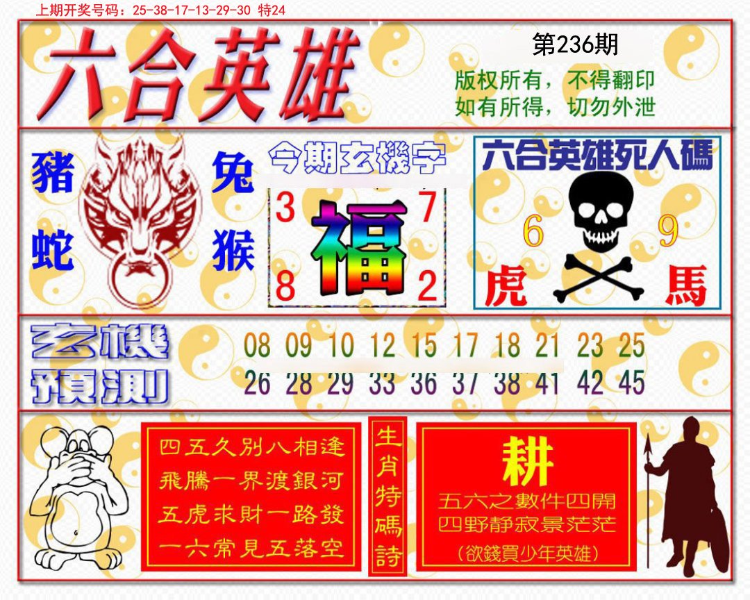 2024236期六合英雄