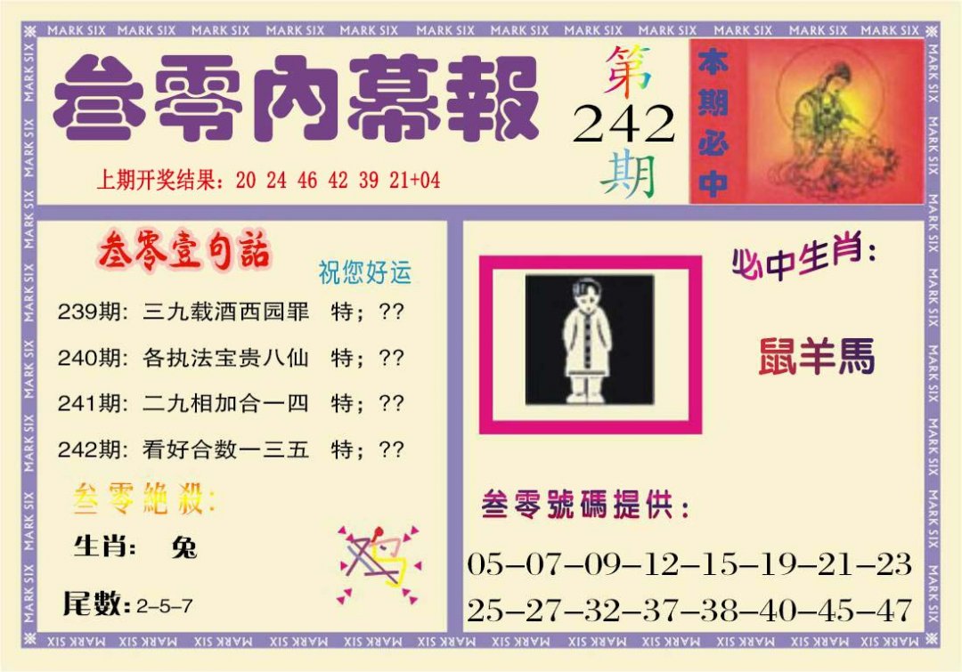 2024242期叁零内幕报