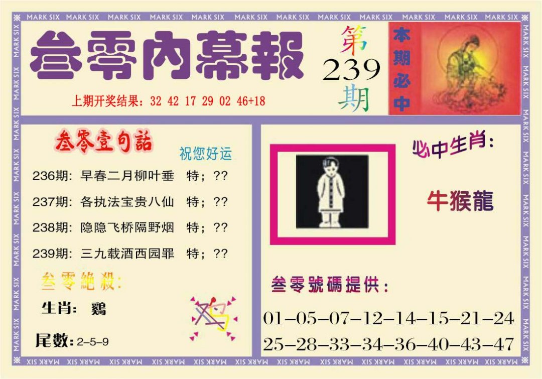2024239期叁零内幕报