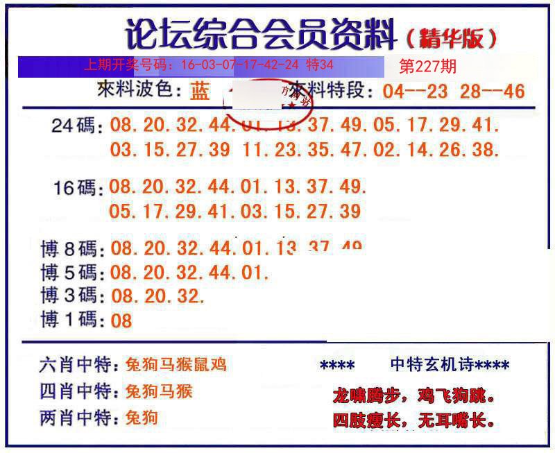 2024227期综合会员资料