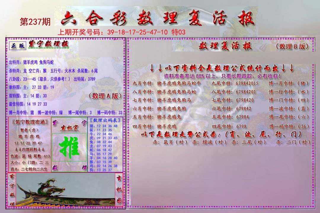 2024237期数理复活报