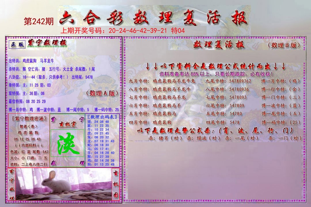 2024242期数理复活报
