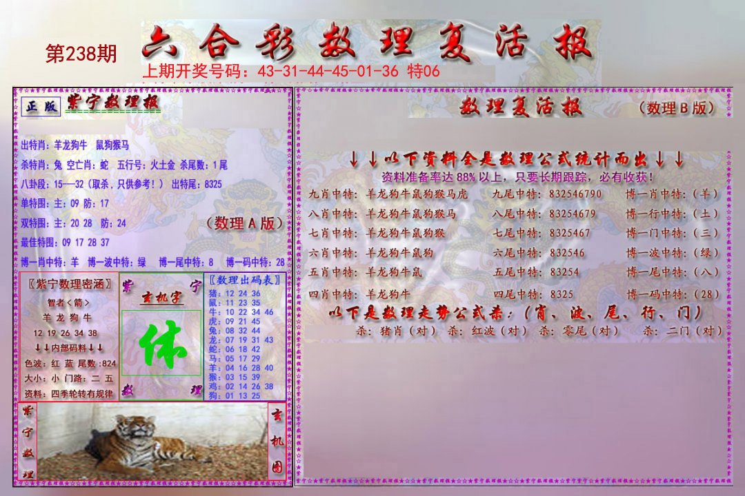 2024238期数理复活报