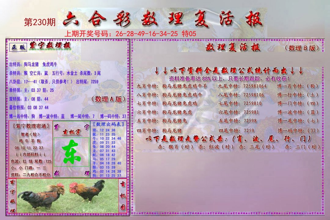 2024230期数理复活报