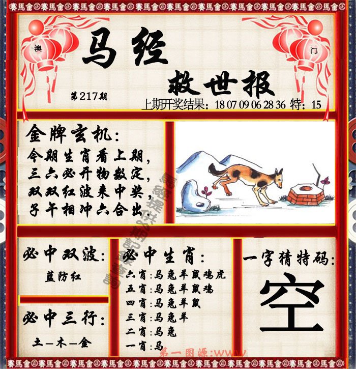 2024217期马经救世报