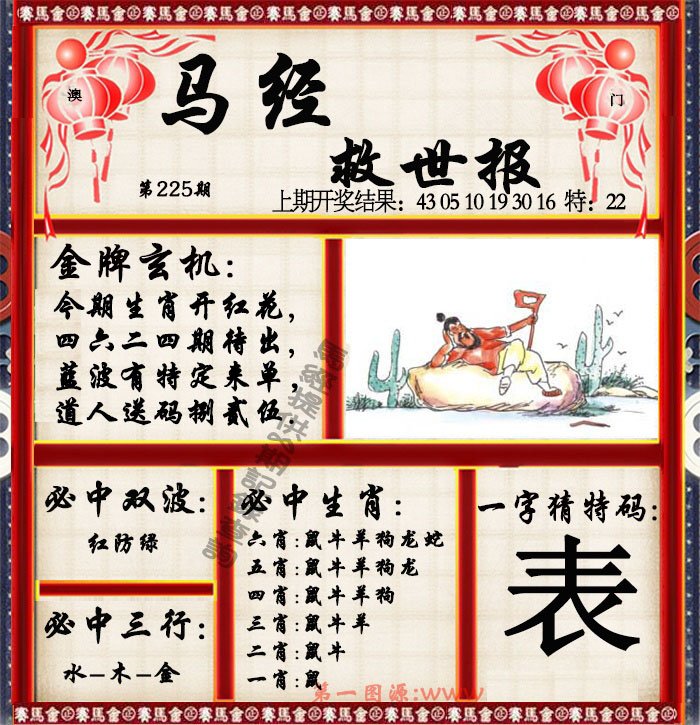 2024225期马经救世报