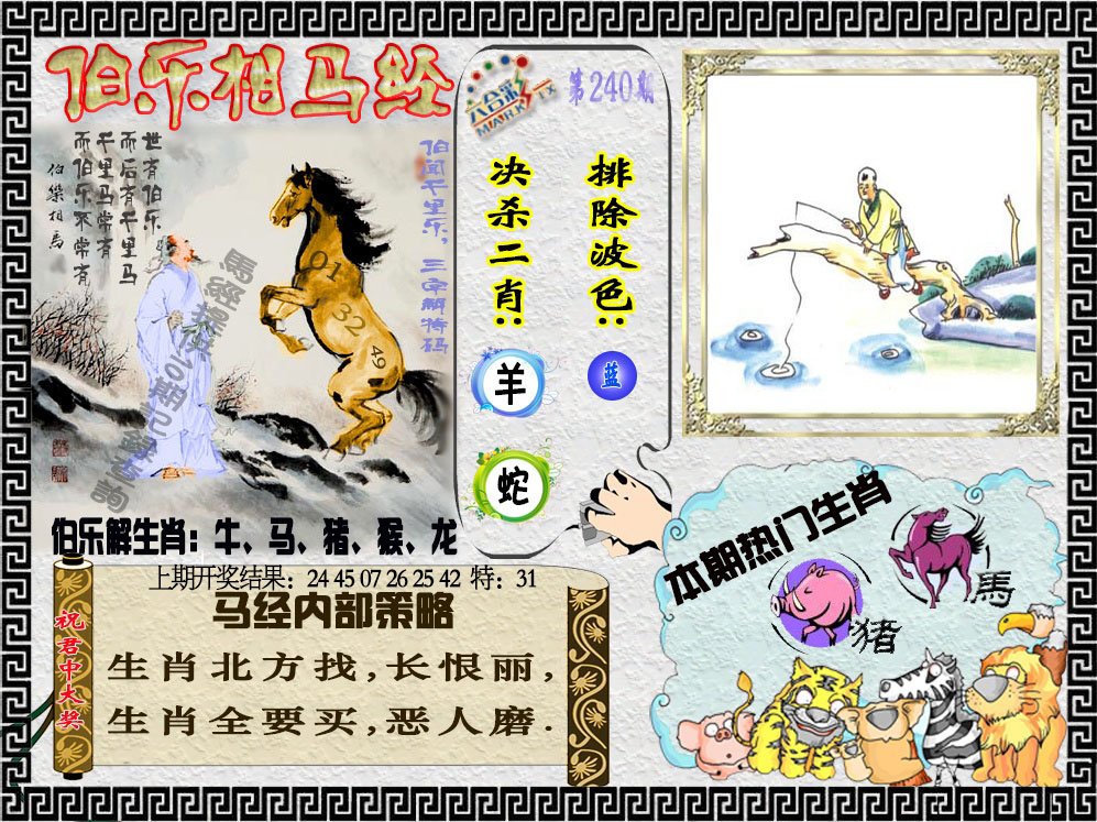 2024240期伯乐相马经
