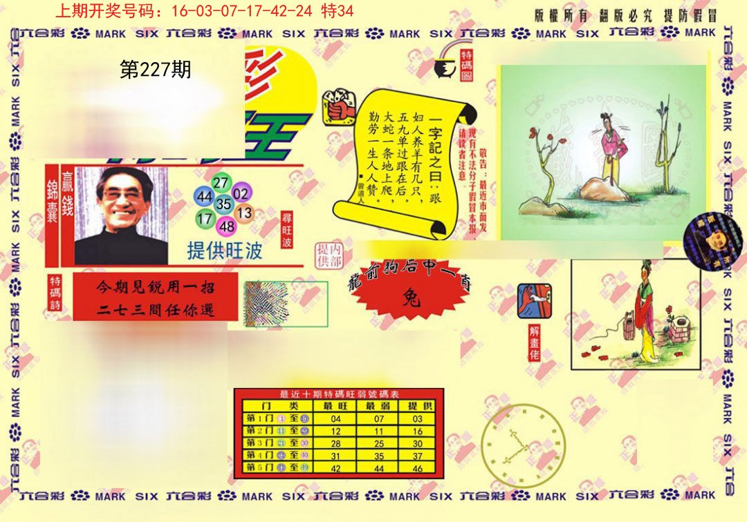 2024227期心水特码(信封)