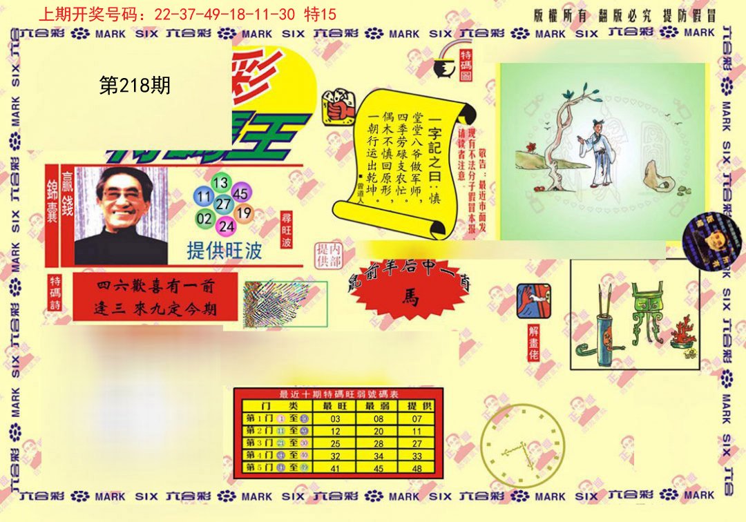 2024218期心水特码(信封)