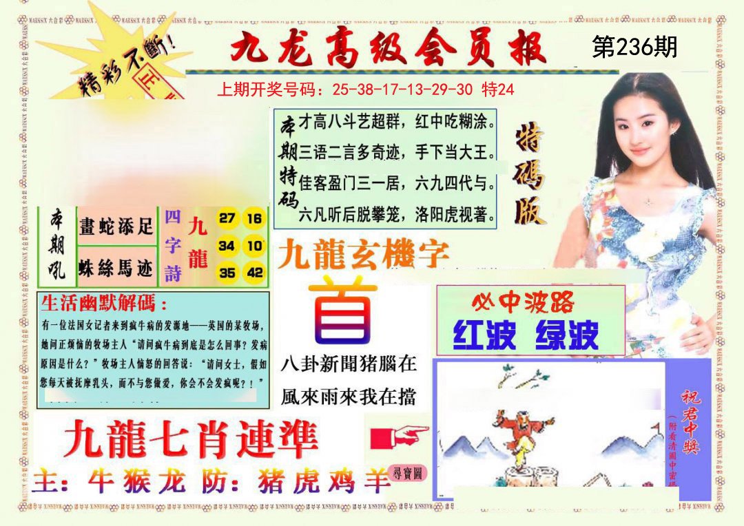 2024236期九龙高级会员报