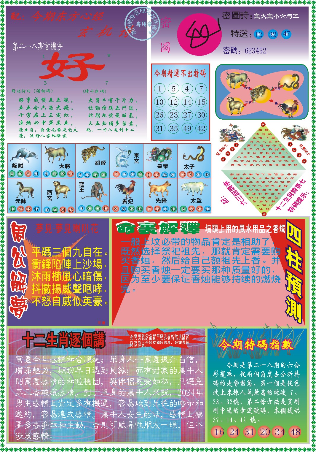 2024218期东方心经B