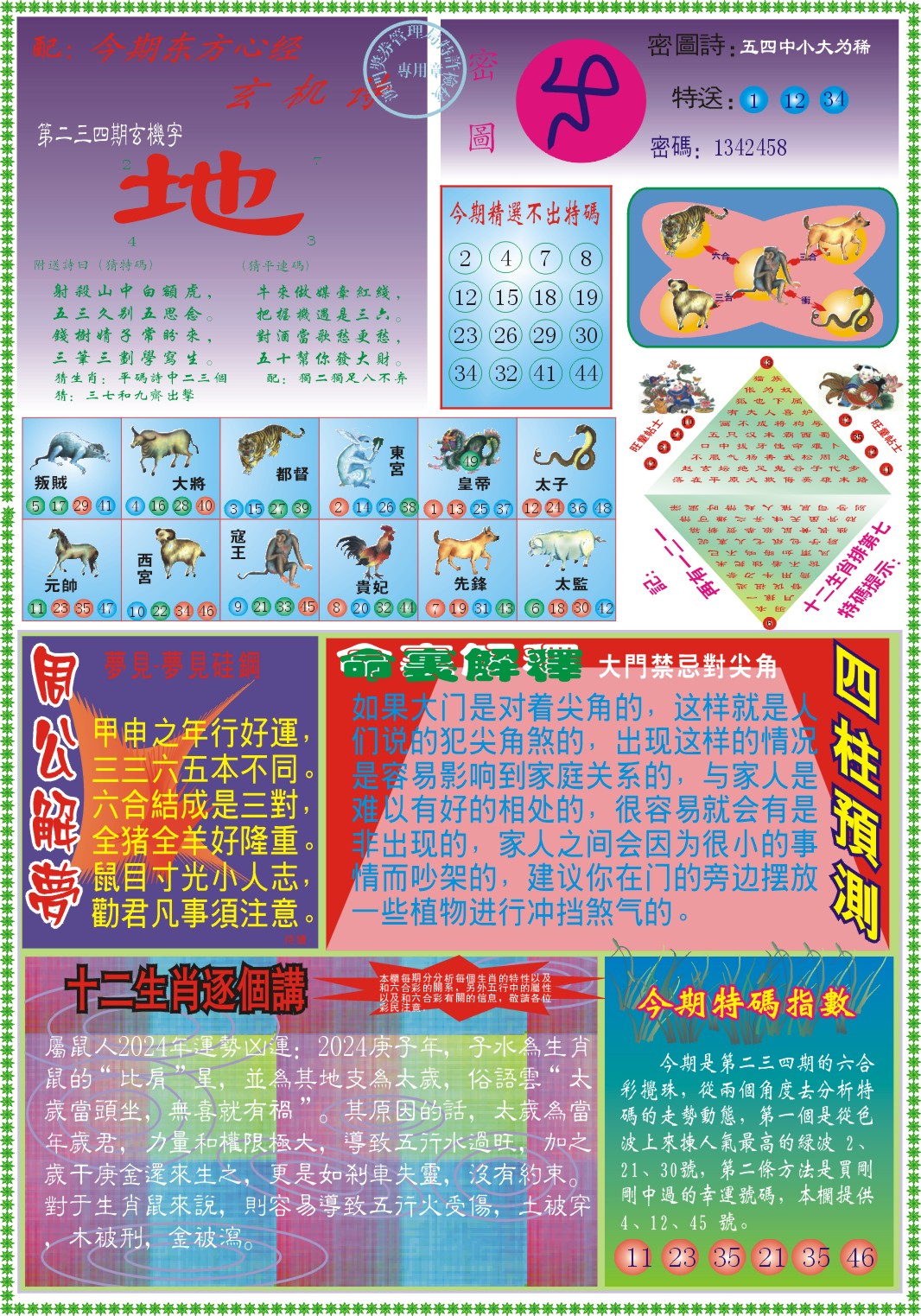 2024235期东方心经B