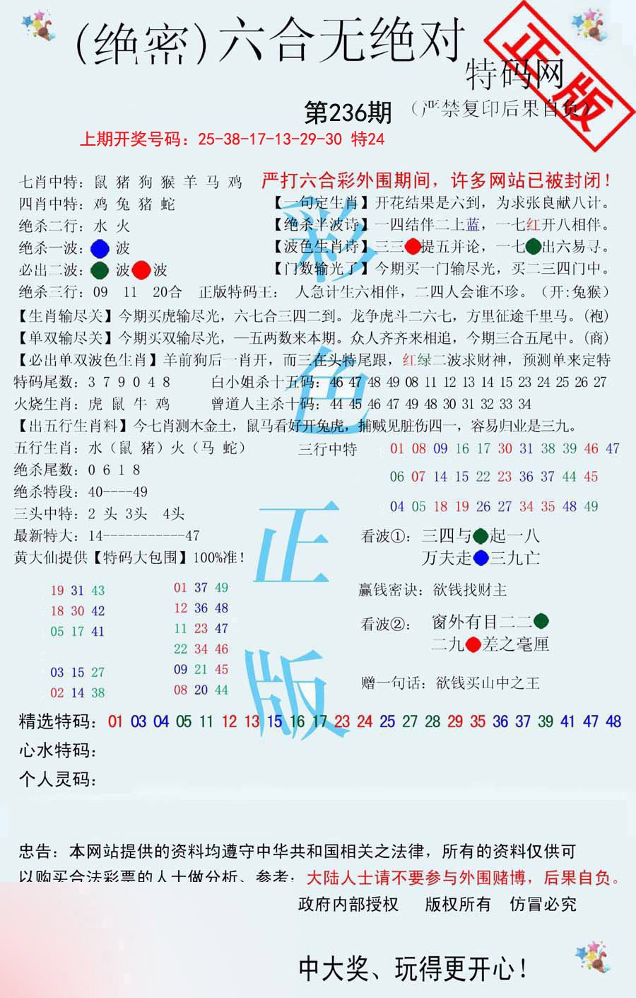 2024236期六合无绝对