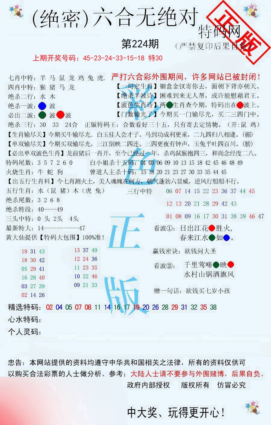 2024224期六合无绝对
