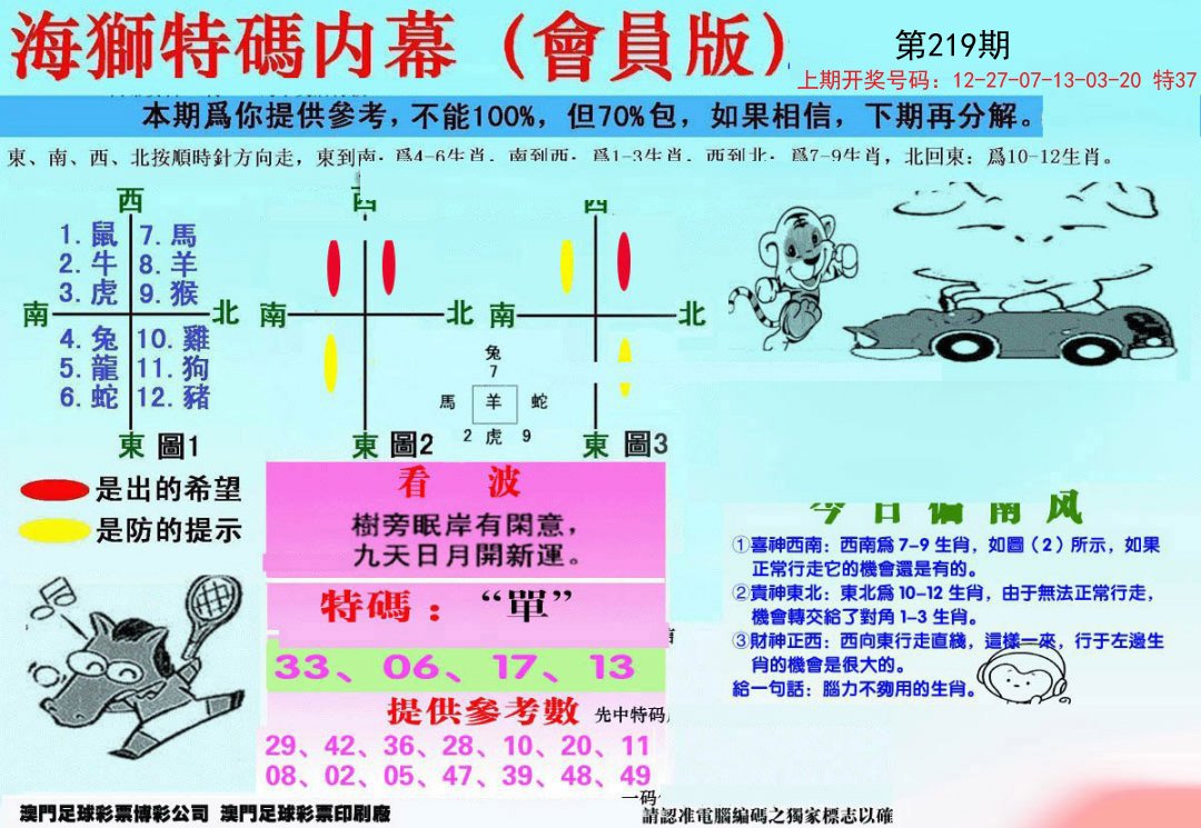 2024219期另版海狮特码内幕报