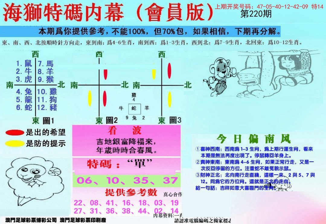 2024220期另版海狮特码内幕报
