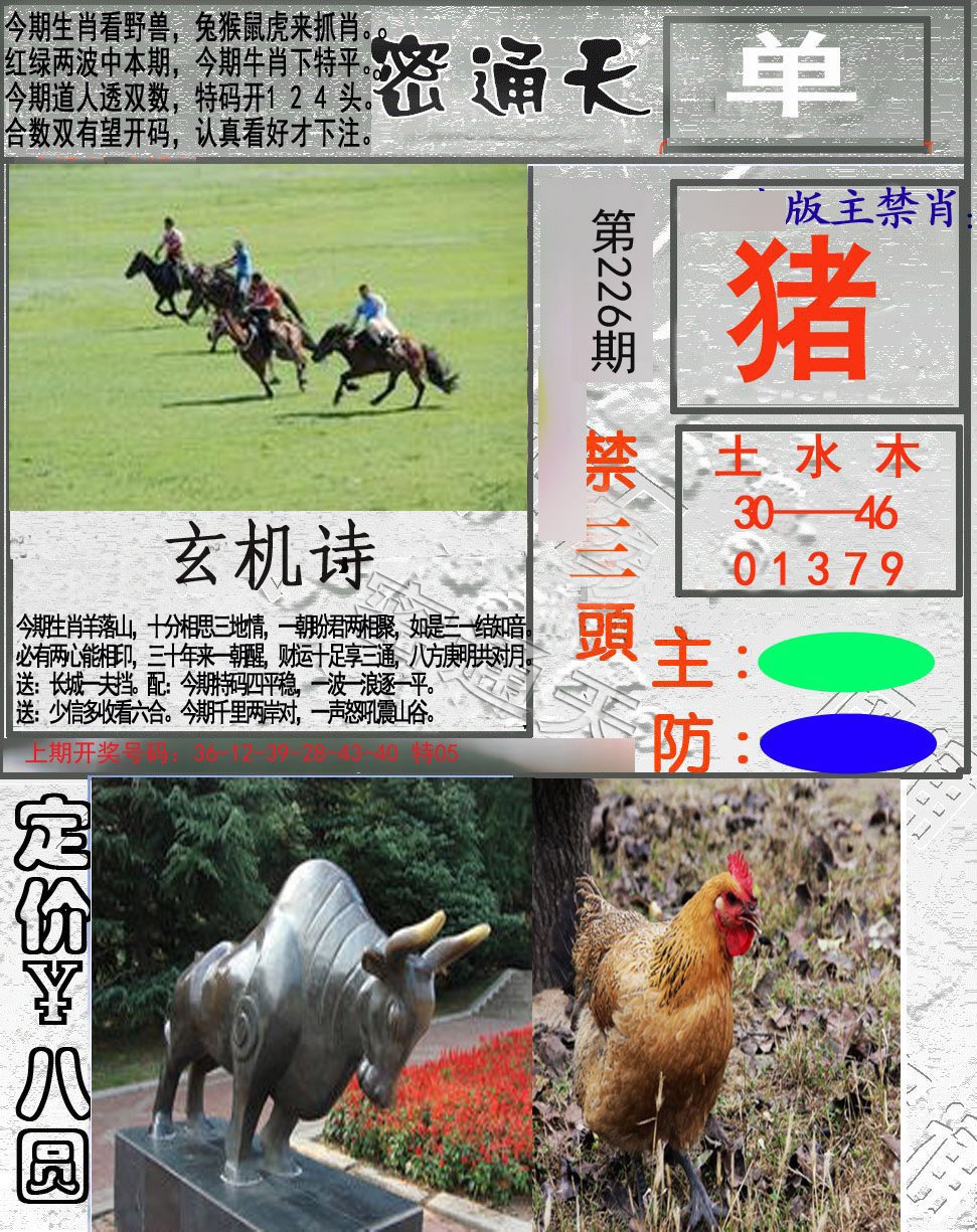 2024226期密通天