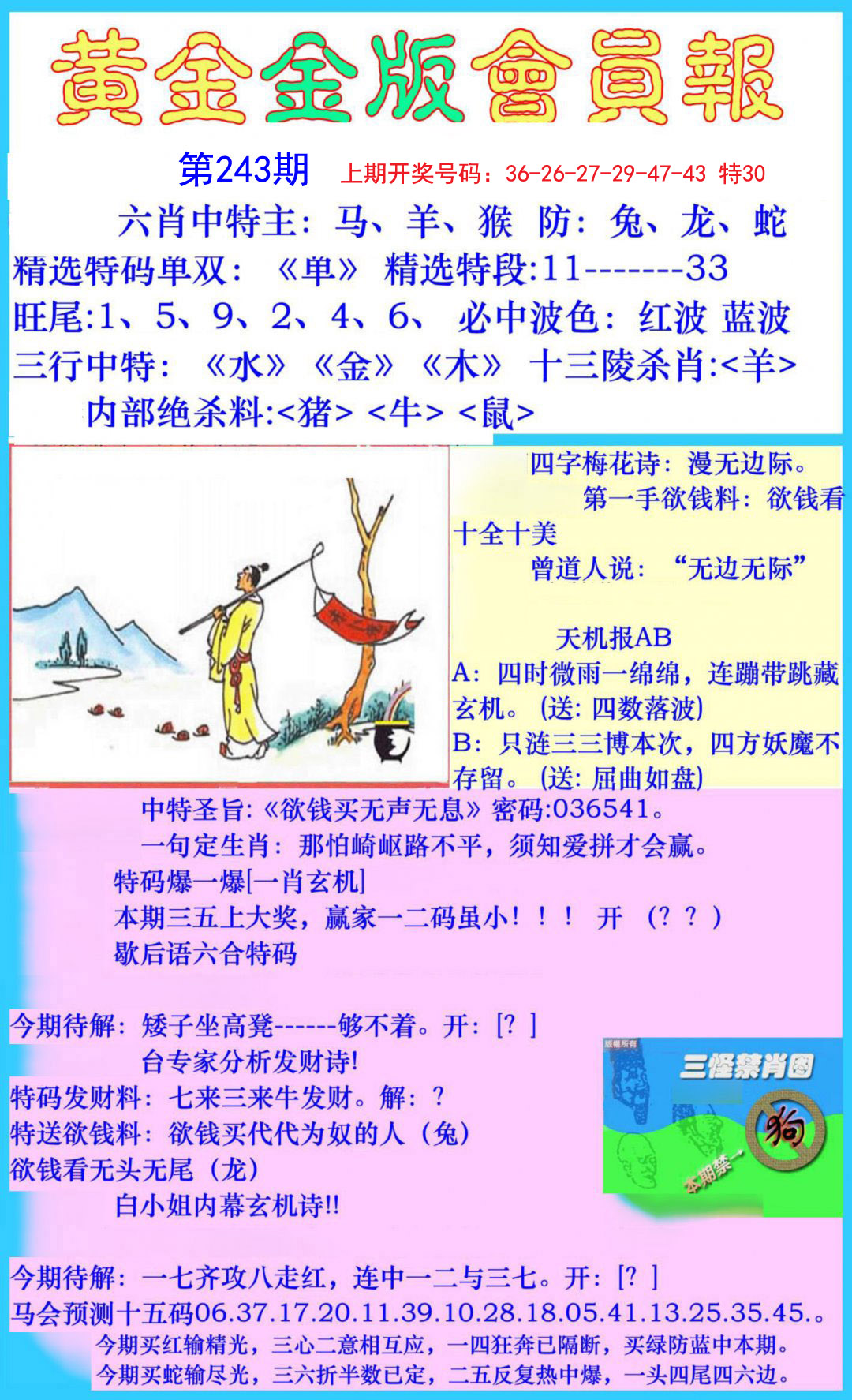 2024243期黄金金版会员报