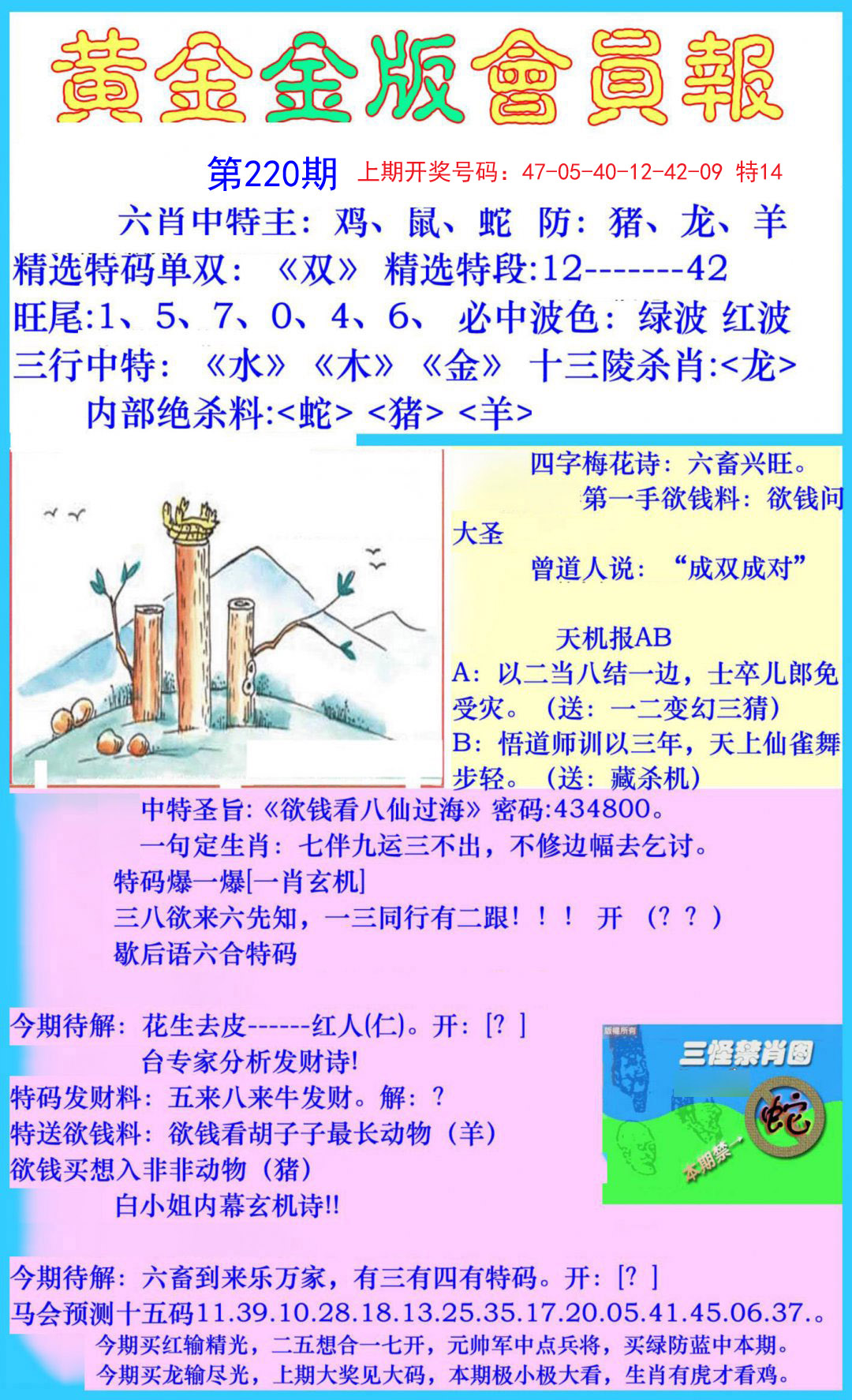 2024220期黄金金版会员报