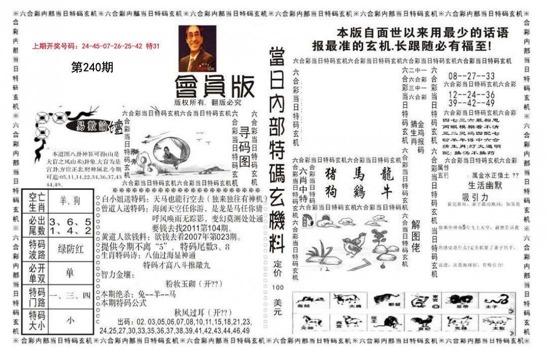 2024240期当日特码玄机报