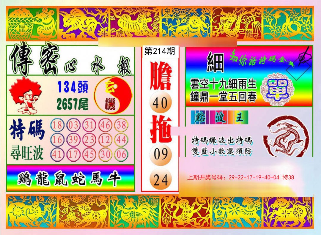 2024214期传密心水报