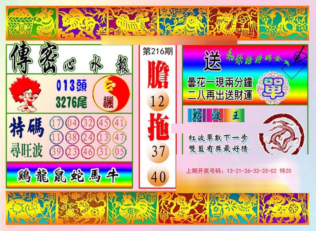 2024216期传密心水报