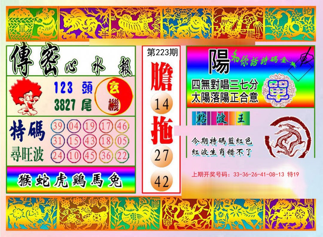 2024223期传密心水报
