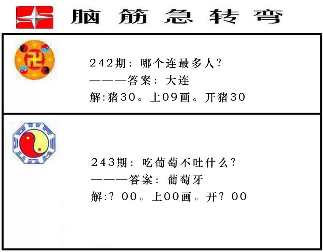 2024243期脑筋急转弯