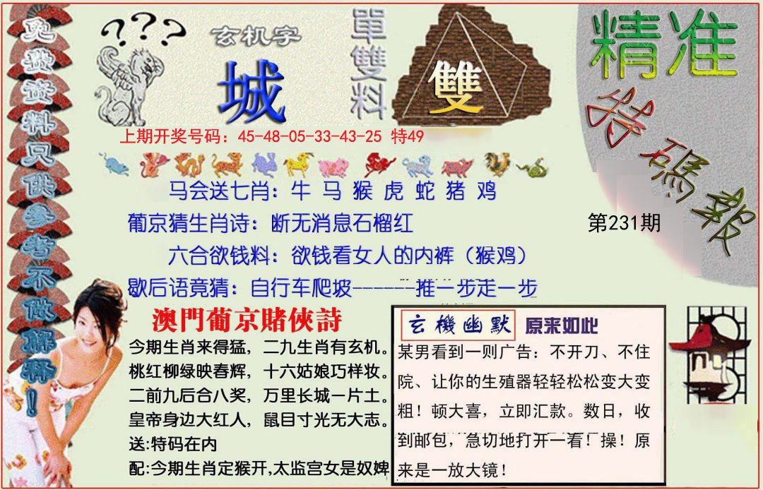 2024231期精准<特碼報>