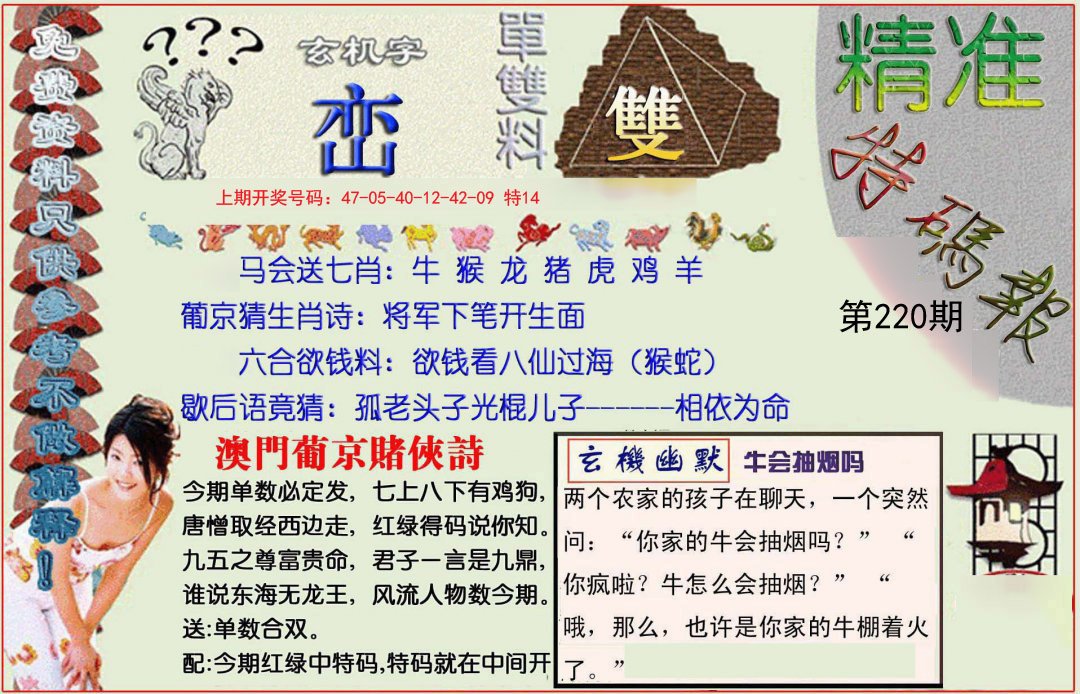 2024220期精准<特碼報>