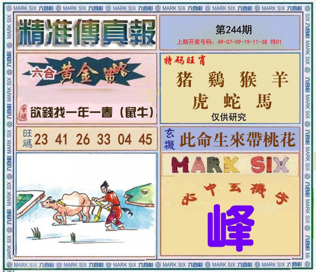 2024244期精准<傳真報>