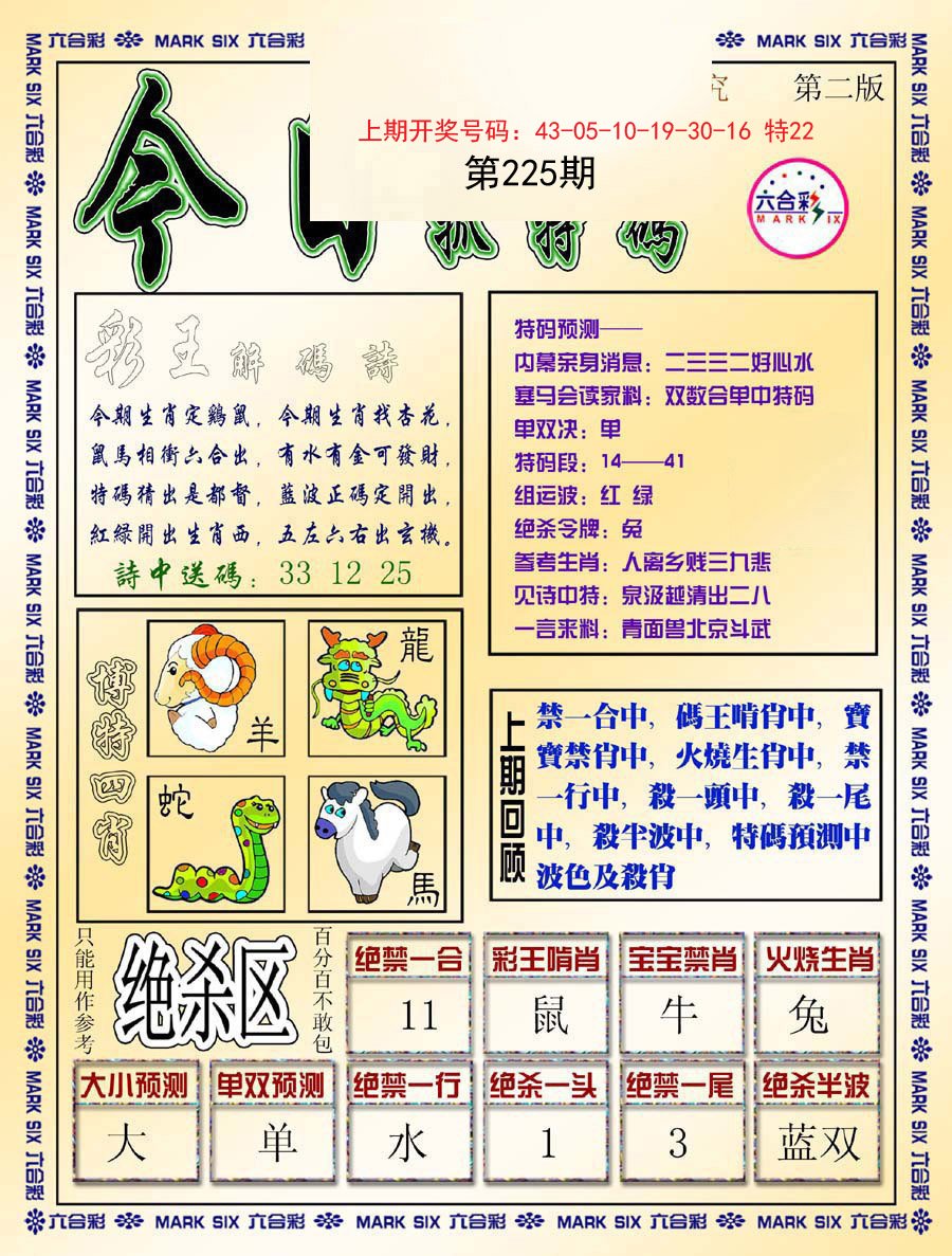 2024225期今日抓特码-B