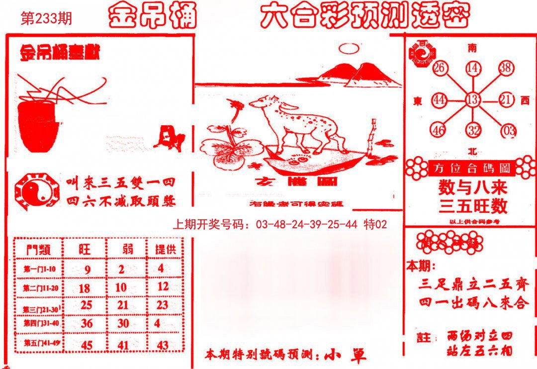 2024233期金吊桶(信封)