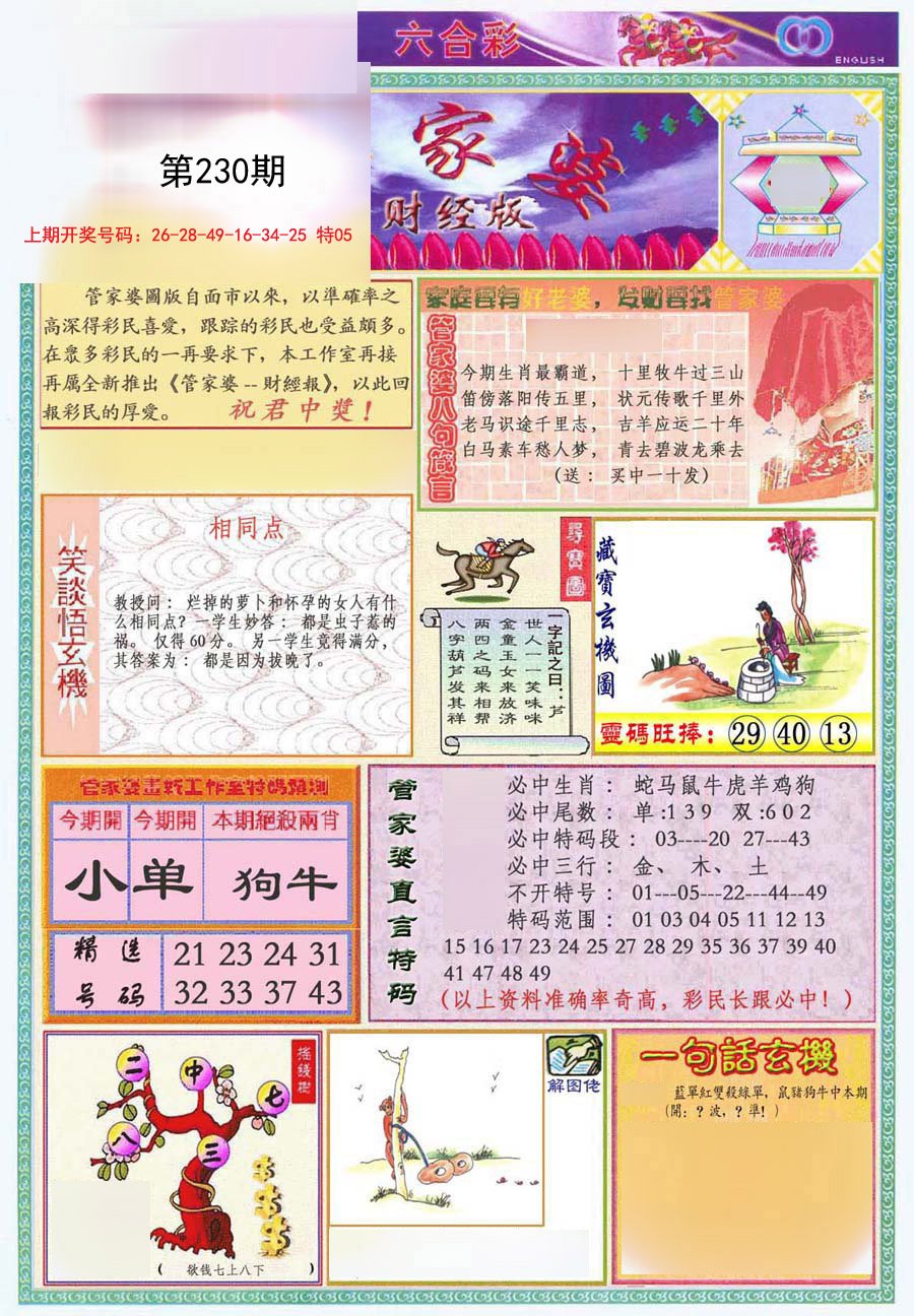 2024230期管家婆财经版