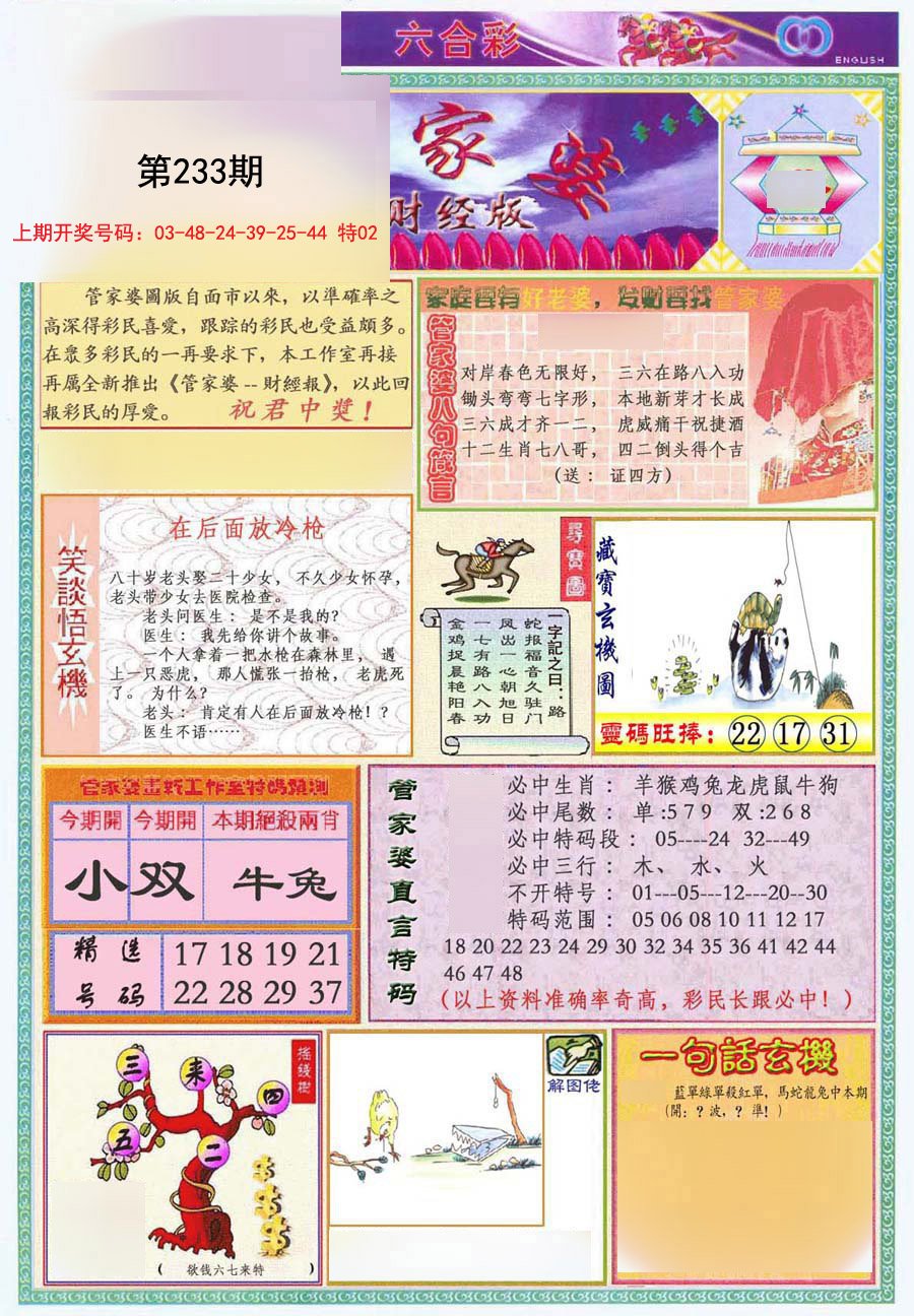 2024233期管家婆财经版