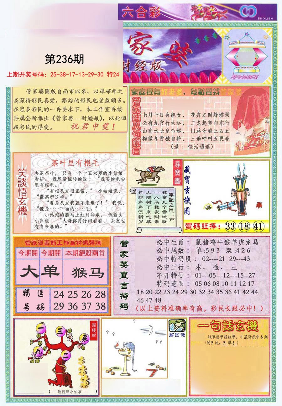 2024236期管家婆财经版